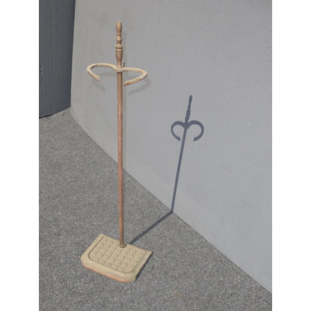 Vintage Mid-Century Cast Iron Fireplace Tools Poker Shovel Brush For Sale In Los Angeles - Image 6 of 7