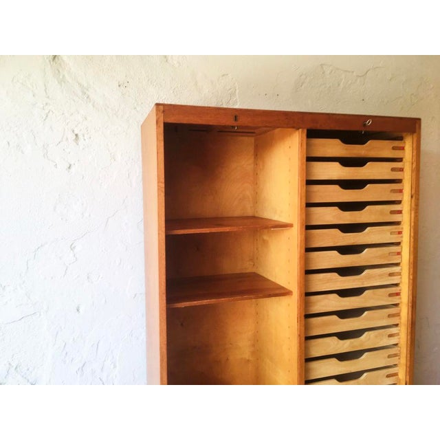 Danish Teak Rolling Doors Storage, 1960s For Sale - Image 6 of 10