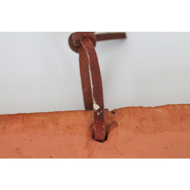 Set of Three Vintage Square Egyptian Style Terracotta Wall Hangings For Sale In Milwaukee - Image 6 of 12