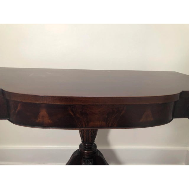 Wood Irwin Furniture Company 1940’s Duncan Phyfe Styled Hall Table For Sale - Image 7 of 13