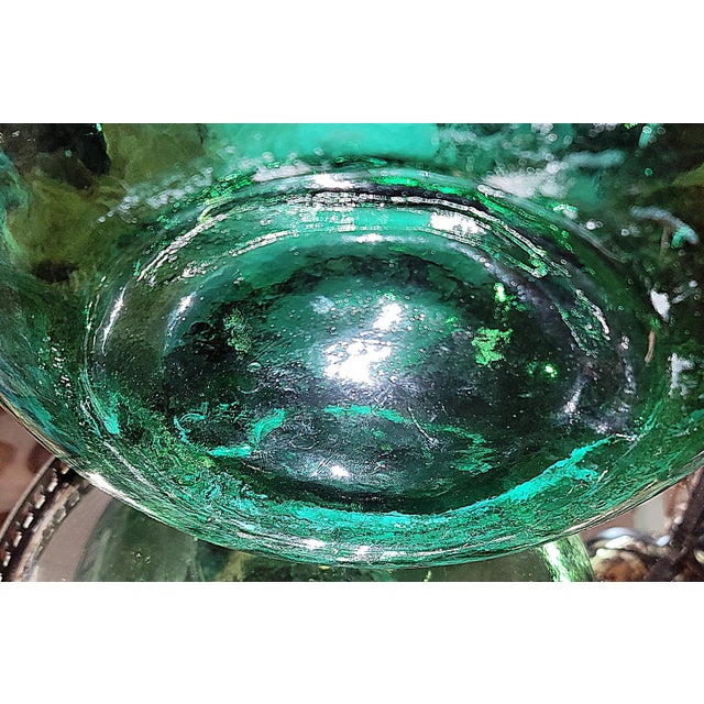 1900 - 1909 Large Antique Demijohn Carboy Hand Blown Bottle For Sale - Image 5 of 6