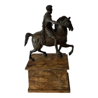 A Grand Tour Bronze Equestrian Model of Marcus Aurelius For Sale