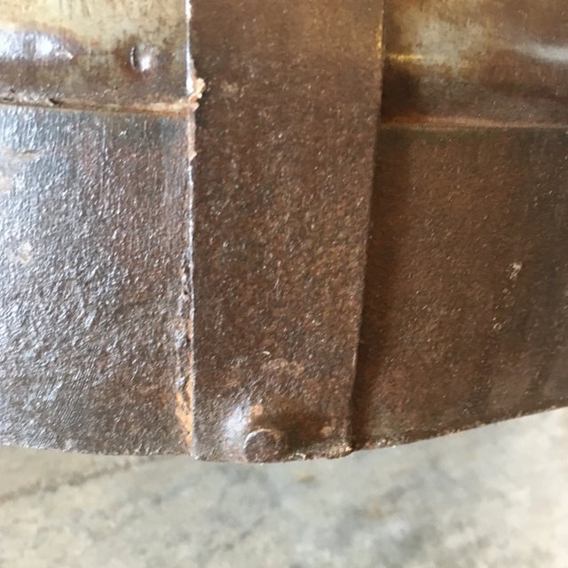 Silver Antique Original Metal Milk Can For Sale - Image 8 of 13