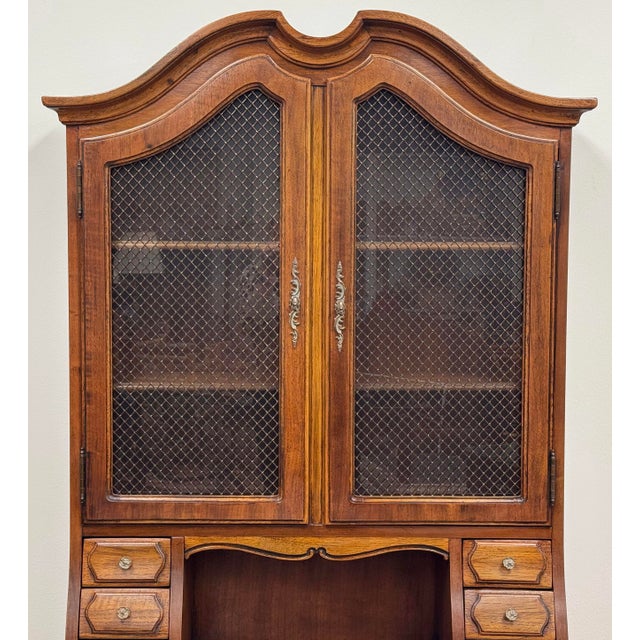 Wood Vintage Thomasville Furniture French Provincial Camille Collection Secretary Desk For Sale - Image 7 of 13