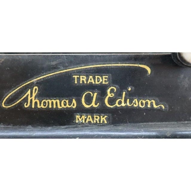 Brown Antique Edison Oak Standard Cylinder Phonograph Model D C1920 For Sale - Image 8 of 14