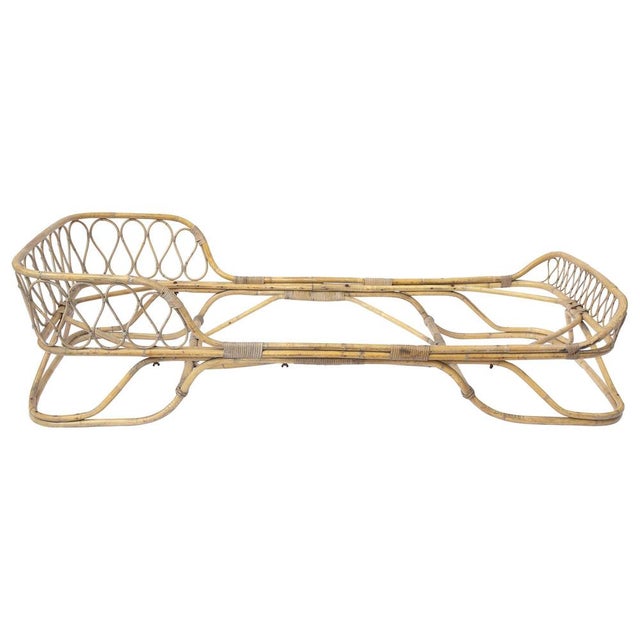 Rattan Single Bed in Bamboo and Wicker attributed to Gio Ponti, Italy, 1950s For Sale - Image 6 of 6