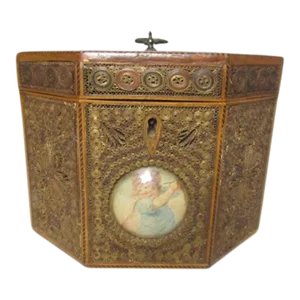 George III Rolled Paper Tea Caddy