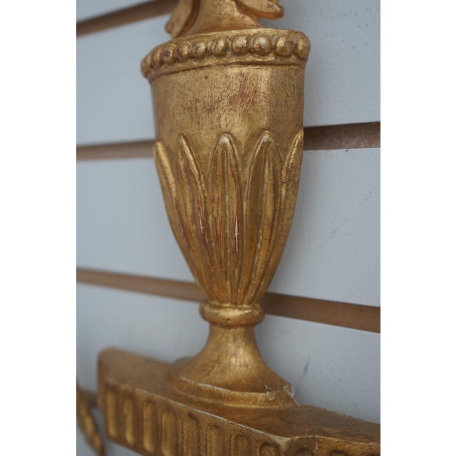 1990s Pair of Italian Gold Wheat Sheaf Candelabra Wall Sconces For Sale - Image 4 of 12