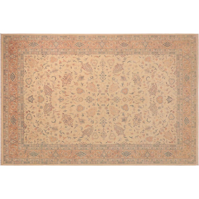 Boho CHic Beige/Brown Wool Rug - 9'11'' X 13'9'' For Sale - Image 9 of 10