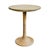 Round Travertine & Cane Contemporary Coastal Side Table For Sale - Image 4 of 7