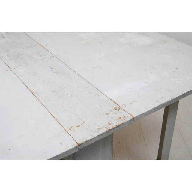 Antique Northern Swedish Gustavian Light Drop-Leaf Table For Sale - Image 6 of 11