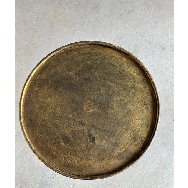 Pair of Spanish Iron Drinks Tables With Arched Tripod Bases For Sale - Image 11 of 12