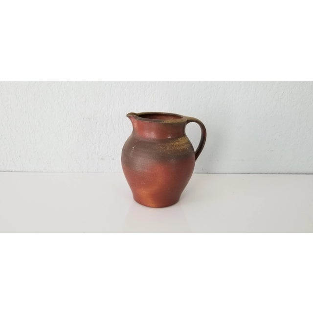 Up for sale today is a fantastic Vintage art handmade studio pottery pitcher / Vase. Unsigned. C. 1980's - 1990's. This is...