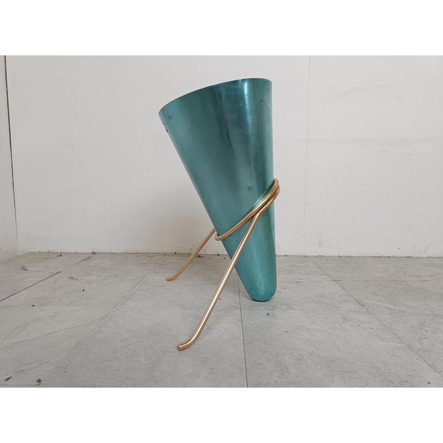 Blue Umbrella Holder by Ettore Sottsass for Rinnovel, Italy, 1950s For Sale - Image 8 of 11