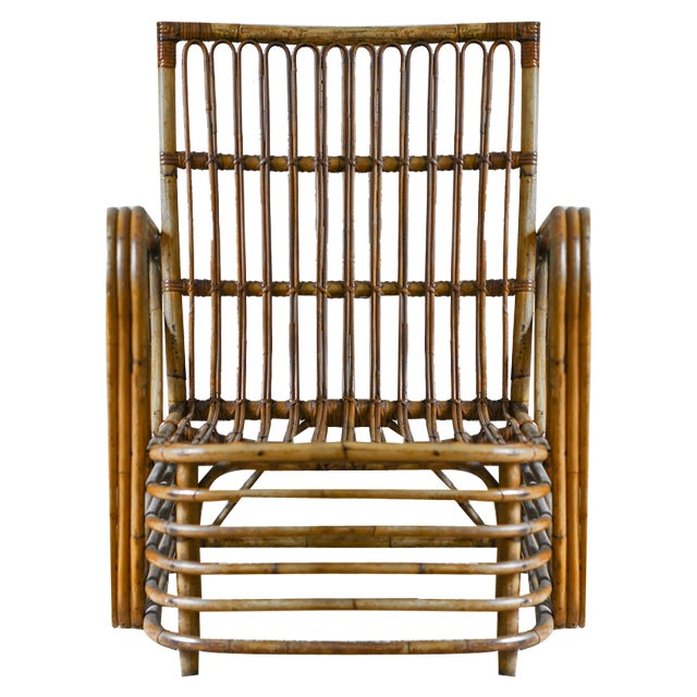 Vintage Bent Bamboo Chairs by Paul Frankl, 1940s, Set of 2 For Sale