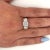 Mid 20th Century 4.83 Carat Cushion Cut 3-Stone Lab Grown Diamond Ring in 14k Gold and Platinum Size 7.5 For Sale In Miami - Image 6 of 7