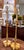 Contemporary Ralph Lauren Brushed Gold Tall Buffet Lamps With Off White Silk Shades, a Pair For Sale - Image 9 of 9