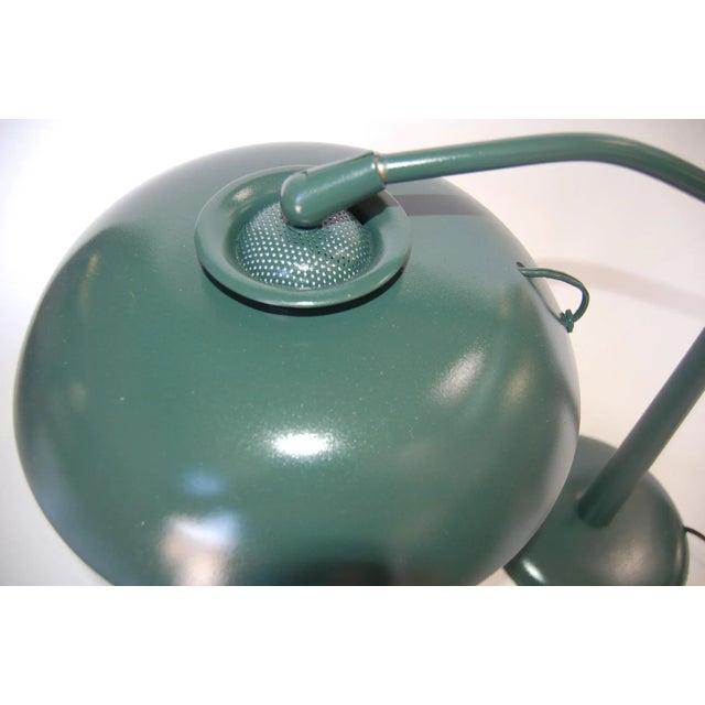 1940s Mid-Century Green Enamel Brass Swivel Table Lamp W/ Large 13" Saucer Shade For Sale - Image 5 of 8