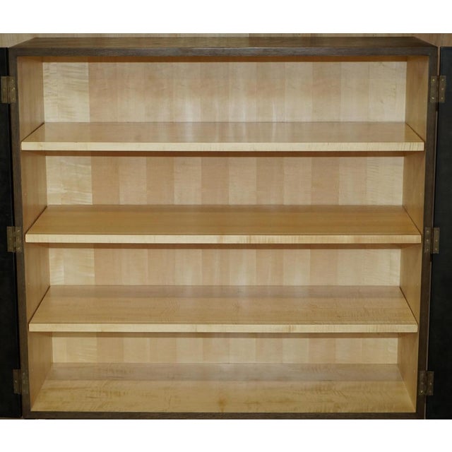 Chichester Black Vellum Shelveing Storage Cabinet by Julian for Pollock For Sale - Image 16 of 18