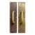 Primitive Unlacquered Brass Door Pulls, a Pair For Sale
