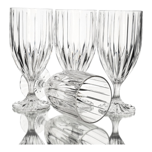 Late 20th Century Mikasa Park Lane Crystal Iced Tea Water Goblets, Set of 4