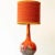 1960s Red Brown Ceramic Floor Table Lamp with Lampshade attributed to R. Houben, 1970s For Sale - Image 5 of 12