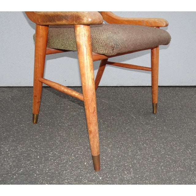 Vintage Danish Mid Century Modern Solid Wood Accent Chair For Sale - Image 9 of 13