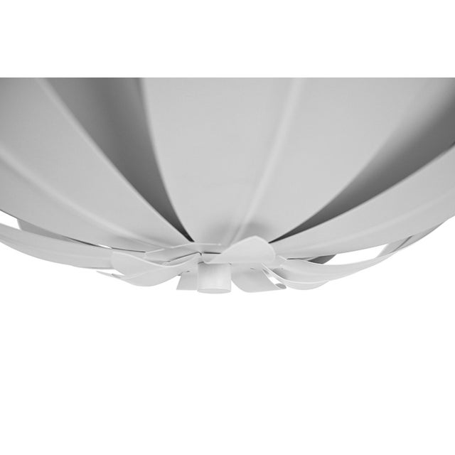 Worlds Away Matthew Izzo Home Leander Matte White Leaf Blossom Chandelier For Sale - Image 4 of 6