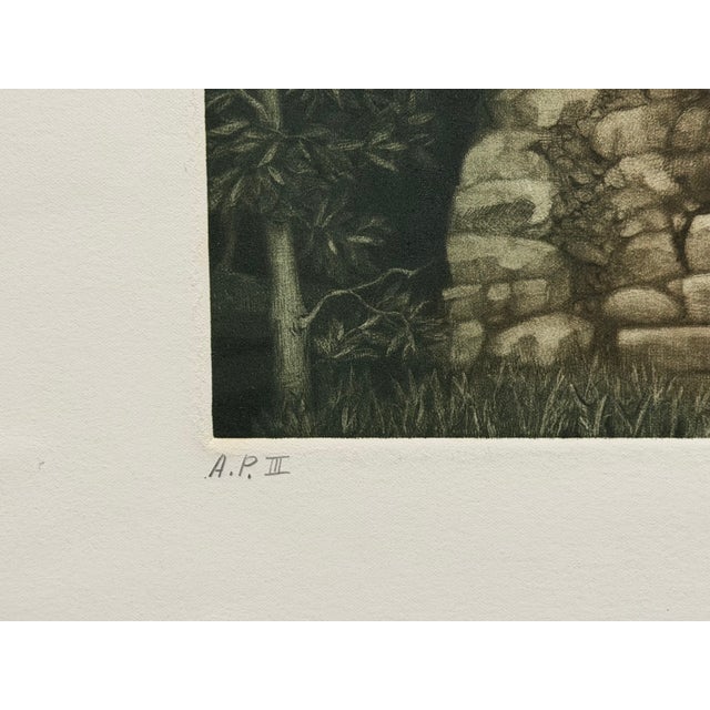 1980s G H Rothe Tassajara Stairs 1983 Hand Signed Mezzotint Art Etching #Ap3 For Sale - Image 5 of 7