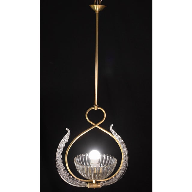 Art Deco 1940s Art Decò Barovier and Toso Chandelier, 1940s For Sale - Image 3 of 13