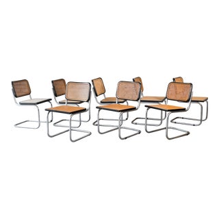 1970s Vintage Marcel Breuer Attributed. Cesca Dining Chairs - Set of 8 For Sale