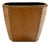 Italian Leather & Stud Wastebasket For Sale