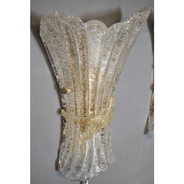 Gold Italian 27/APM Wall Lights in Gold Graniglia Glass from Italamp, 1980s, Set of 3 For Sale - Image 8 of 18