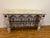 Mid 20th Century Handmade French Architectural Salvage Console Table With Distressed Cream Colored Paint and Thick Turned Legs on Bun Feet For Sale - Image 9 of 13