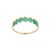 Metal Emerald Half Eternity Band Size 7 For Sale - Image 7 of 9