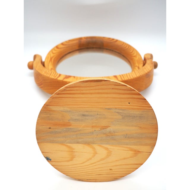 Swedish Rustic Pine Mirror, 1970s For Sale - Image 11 of 12