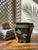 Vintage Hexagonal Verdigris Metal Cachepot With Butterfly and Dragonfly Motif For Sale - Image 9 of 12