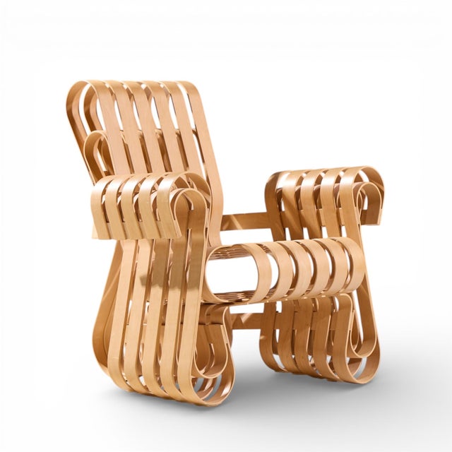 Frank Gehry for Knoll Mid Century Power Play Chair and Ottoman For Sale - Image 9 of 11