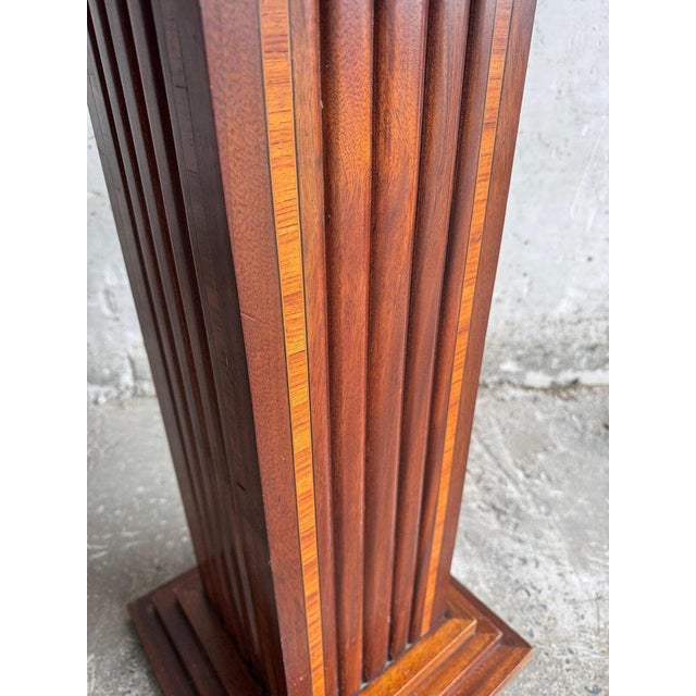 Interbellum Side Table with Prominent Wood Grain, 1930s For Sale - Image 6 of 10