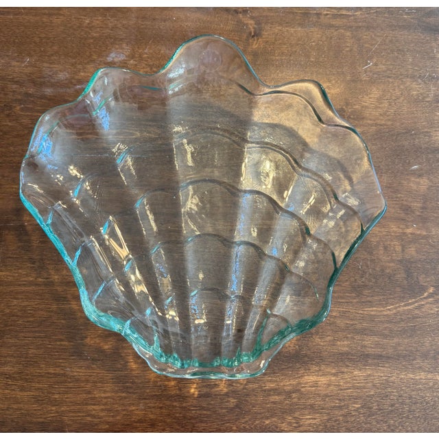 Mid-Century Modern Late 20th Century Coastal Seashell Bowl With Shell Serving Tray For Sale - Image 3 of 12