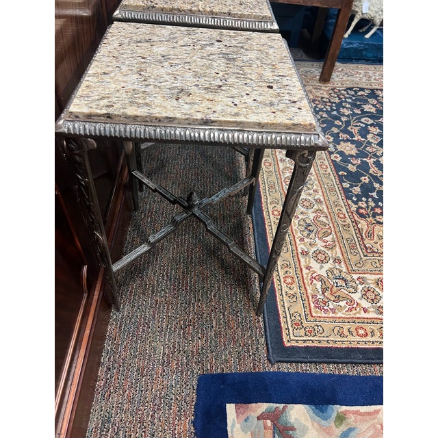 Vintage Set of French Neoclassical Style Side Tables a Pair For Sale In Chicago - Image 6 of 9