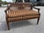 Caned Mahogany Bench/ Settee With Down Cushion For Sale - Image 11 of 12
