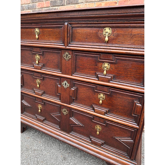 This is a beautiful circa 1860 English Jacobean of chest drawers. As traditional with the Jacobean style these chest are...
