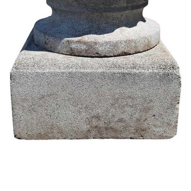 Antique Cast Hardstone Garden Urn C1900 For Sale - Image 4 of 5