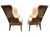 A Pair of Tufted Wingback Chairs in Ivory by Restoration Hardware Attributed to Ralph Lauren Heppelwhite Chairs For Sale - Image 15 of 18