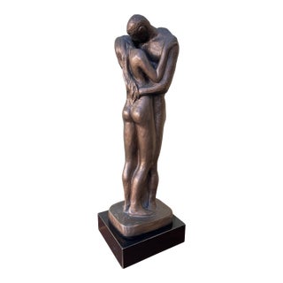 1980s Austin Production "Loving Couple" Brutalist Sculpture Signed by the Artist. For Sale