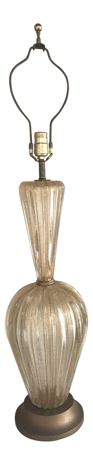 Barovier and Toso Murano Glass Lamp Circa 1950