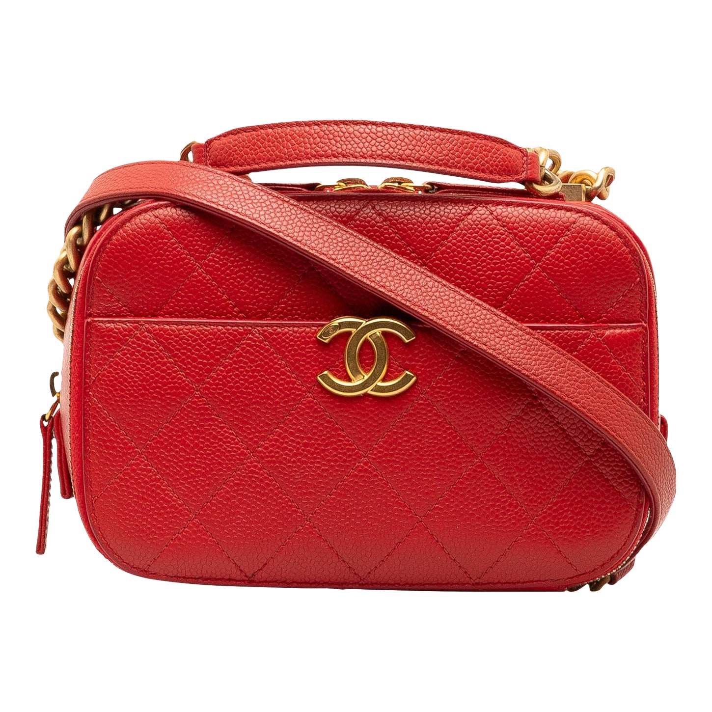 Chanel Small Quilted Caviar Top Handle Camera Bag Chairish