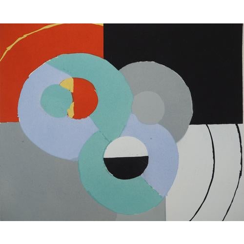 Sonia DELAUNAY (1885-1979)(after) Abstract harmony with three spheres, 1952 Lithograph and stencil (Atelier Renson Fils)...