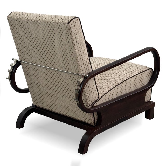 Art Deco Lounge Reclining Armchair, 1930s For Sale - Image 4 of 9